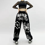 Butterfly Letter Print Pants - WICHUW LTD