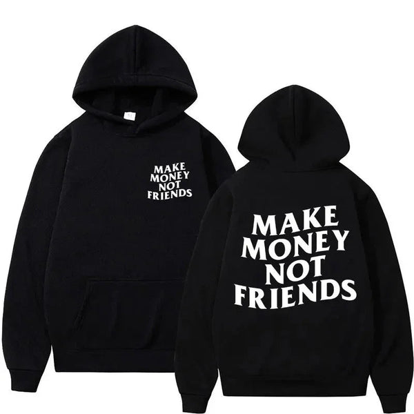 Funny Need Money Letter Print Hoodie - WICHUW LTD