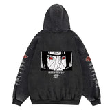 Gothic Manga Acid Wash Hoodie - WICHUW LTD